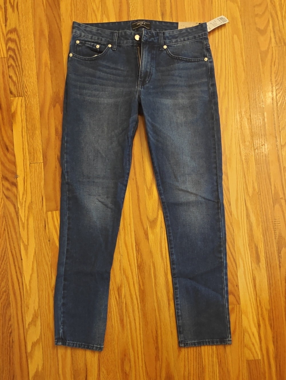 Forever 21 Men's Slim Jeans in Dark Blue Denim